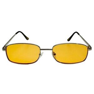 6044 | Orange Rectangle Retro Sunglasses